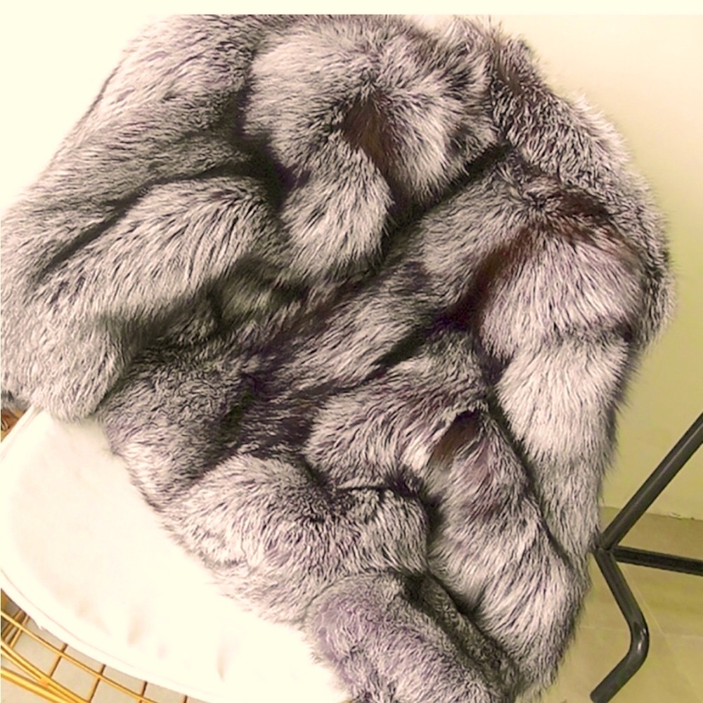 Real Silver Fox Fur BRAND NEW Jacket - Picture 9 of 12